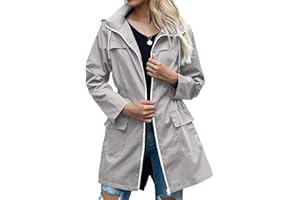 HZPHQY Women Lightweight Waterproof Rain Jackets Active Outdoor Hooded Windbreaker Raincoat