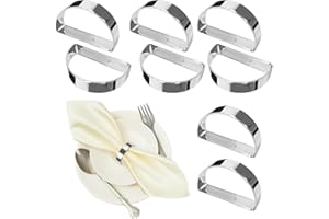 DOG'S BOOTY 20 Piezas Servilleteros Individuales Napkin Rings Servilletero Individual Semicírculo Brillante Adecuado para el Hogar Restaurantes Bares y Bodas la Mayoría de Las Fiestas Temáticas