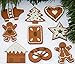 Produktbild 9`er Set Holz Weihnachts Lebkuchen Streu Klebeteile Mix 3,5 - 4 cm Bastelposten Tischdeko oder zum verarbeiten Weihnachtsdeko 5224