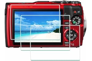 ULBTER Film de Protection d'Ecran pour Olympus TG-7 TG-6 TG-5 TG-4 TG7 -Lot de 3, Protecteur Verre Trempé pour Tough TG6 TG5 TG4 0,3mm Dureté 9H Anti-Rayure Anti-Trace Anti-Bulle