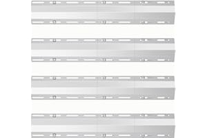 Gardenz 30 cm do 72 cm uniwersalna płyta do grilla z dyfuzorem ciepła, 4 sztuki regulowana osłona palnika ze stali nierdzewnej Bar Flavorizer, części zamienne do grilla, akcesoria do grilla gazowego