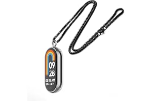 CZhkg Zawieszka smycz do Xiaomi Mi Band 8, 2 przyłącza do bransoletki, stal nierdzewna, metalowe łączniki mocujące do Xiaomi Band 8, akcesoria