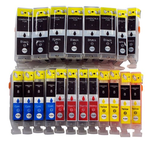 20 Tintenpatronen Druckerpatronen Tinte für Canon Pixma IP4200 IP4300 IX4000 IP5300 ersetzen PGI5 und CLI-8