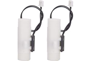 JEANOKO Interruttore sensore di Flusso d'Acqua in plastica 2 Pezzi Doppio Filetto Maschio Interruttore sensore di Flusso d'Acqua Stabile per Il Controllo della circolazione dell'Acqua