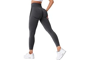 TAYOEA Leggings Deportivos de Compresión para Mujer Yoga Largo Slim Fit Fitness Gym Pantalones Opaco Scrunch Butt Yoga Pantalones Seamless Push Up Cintura Alta Entrenamiento Fitness Jogging