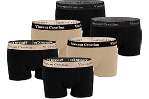 Vincent Creation 6-pak bokserek, majtek, męskich szortów retro, M