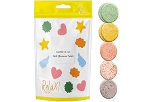 GONIOME Essential Oil Foot Bath Effervescent Tablets, Foot Soak Foot Bath Bombs, Natural Mugwort Herb Foot Soak, Foot Care Foot Spa Kit, Foot Care Foot Reflexology Spa Relax Massage (1 Pack)