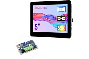 Waveshare ESP32-S3 5 inch Capacitive Touch Display + Development Board, 1024 x 600, 178° Viewing Angle, 5-Point Touch, 32-Bit LX7 Dual-Core Processor, Up to 240MHz Frequency, Support WiFi, Onboard