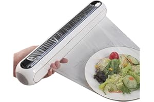 EAYOLY envoltorios con Cortador,Organizador película Adhesiva magnética y succión con Cortador Deslizante - Organizador Envoltorio magnético Compatible con película 11,8"