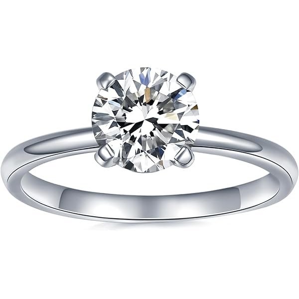 SAVEARTH DIAMONDS 0.50 Carat Lab Created Moissanite Engagement Ring Trio Set - Sterling Silver, Women's Size 6 & Men's Size 9