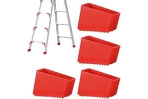 YCBTREE 4 Stück Leiter rutschfeste Füße Matte, 50 x 20 mm Leiter Füße, Ersatzfüße für Leitern, Gummi Leiterfüße für Heim Arbeiter Klappleiter