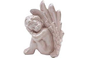 Casaido Angelo custode per bambini, regalo per gli ospiti, battesimo, angelo, comunione, in miniatura, angelo per bambini, resistente alle intemperie, decorazione per prato, decorazione