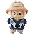 Labubu Clothes, labubu Outfit, Labubu Keychain Accessories, Cute Kawaii Fashion Hat & Overalls Set 2 Pieces for 15cm & 17cm Labubu, Hats Clothes for Labubu