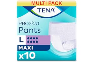 TENA Pants Maxi | Size Large | High Absorbancy | 8 Drops | Incontinence Pants | 4 Pack of 10