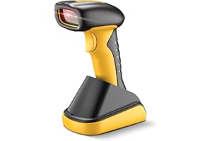 NetumScan Wireless Bluetooth 1D/2D Barcode Scanner Industrial-Grade IP67 Waterproof&7M Drop Resistant, 2600mAh Battery with Charging Dock Compatible with POS, PC, iPhone, Android for Retail, Warehouse