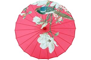 CAGFINY Parapluie chinois en papier huilé fait à la main en tissu de soie pour intérieur ou extérieur
