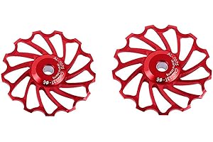 Alomejor Polea de Cambio Trasero Rueda de guía de Aluminio Rueda de Cambio Rueda de Cambio para Bicicleta de Carretera MTB