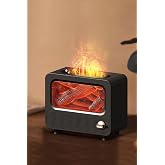 Alev Efektli Retro Hava Nemlendirici Odun &Ccedil;ıtırtı Sesli Aroma Dif&uuml;z&ouml;r&uuml; Ultrasonik Buhar Makinesi