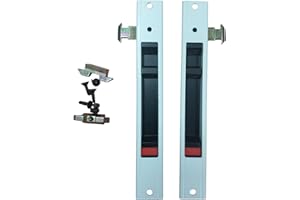 Ferpasa Cierre de Ventana Corredera Rectangular Blanco (Pack 2 uds). Incluye Contracierres, Pestillos y Tornillos.