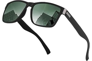 Perkanion Polarised Sunglasses for Men & Women UV400 Protection Classic Square Sun Glasses Lightweight Frame for Driving, Fishing, Travel, Sports