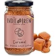 Indie Brew Caramel Instant coffee powder, 100% Arabica coffee, Freeze dried flavoured coffee, No Added Sugar, Low Calorie , Stay energetic throughout the day | coffee 50g | Makes 25 bold cups