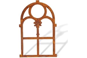 aubaho Eisenfenster Stallfenster Scheunenfenster Gartenfenster 46 x 74cm Fenster Eisen Rahmen Rost Antik-Stil