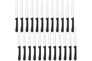 Marvorem Coltelli bistecca acciaio inox 22 cms coltelli da bistecca coltelli carne coltelli da carne coltello carne coltello bistecca coltelli carne bistecca coltelli da carne tavola (24 pezzi)