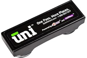 E-PASS Uni Prepaid Portable Toll Pass Works in 19 States Including FL, GA, NC, VA, WV, MD, DE, NJ, NY, PA, MA, RI, NH, ME, OH, IN, IL, KY, and MN – Black