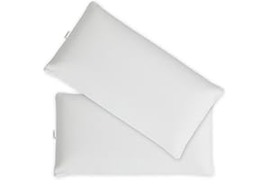 TextilECO Pack de 2 Fundas de Almohada Antiacaros 100% Algodon Natural. Cremallera Lateral. Impermeable Transpirable. Protector Higienico Suave Lavable. Respira. 75x40 cm