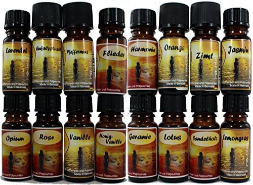 Pack of 16 Bottles of Essential Oils Concentrated Perfumes Total Wellness / Includes Most Sophisticated Fragrances / 16 Glass Bottles 10 ml Each / Pack No. 5