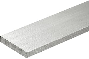 sourcing map 316L Stainless Steel Flat Bar 300mm Length 30mm Width 5mm Thickness Metal Strips Brushed Finish for DIY Kitchen Craft Machinery Building Chemical Industry, 1pcs