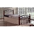 Single Bed Wooden Build 90x190 cm White with Decorative Head Board GBF-910 by Galaxy