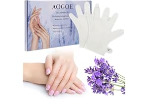 AOGOE Maschera per Mani, 6 Paia Lavanda Guanti Idratanti Mani, iparazione Della Pelle Ruvida, con Glicerina e Latte Sbiancanti e Antietà per Invecchiamento a Secco e Mani Screpolate