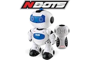 NINCO NT10039 Nbots Robot Glob. con Luce e Suono, Colore Bianco e Blu