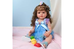 MineeQu 22 cale 55 cm Tak naprawdę słodki Przytulny wygląd dziecka Prawdziwie ukorzenione włosy Reborn Baby Dolls Silikonowy winyl Całe ciało Realistyczny Noworodek Maluch Dziewczyna Lalki Dzieci Urodziny Zestaw upominków bożonarodzeniowych