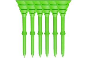FINGER TEN Tee da Golf Plastica Tees Pratica Piccoli Lunga 83mm 3 1/4 di Pollice Confezione da 60 Pezzi, Tees da Golf Riducono l'attrito Laterale Spin Durevole Stabile per Golfisti Riutilizzabile