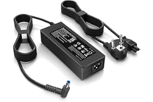 SiKER Cargador 65W Adaptador Compatible con HP Pavilion EliteBook Envy ProBook Stream, 15 14 13 11 PC Ordenador alimentación 4.5 * 3.0 mm