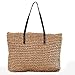 Produktbild TOOGOO Waermflasche Damen Handtasche boehmische Strandtasche handgefertigte Korbweide Sommer Handtasche Rattan Tasche Umhaengetasche (braun)