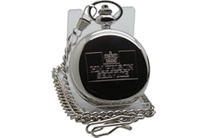 THE LUXURY VAULT HM Prison Service Pocket Watch and Chain Jail Warden Warder Officer in Luxury Wooden Gift in Case Box