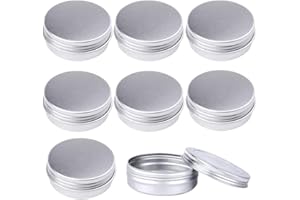 ProLeo 24er Aluminium Leer Döschen Silber, Cremedose 60ml mit Schraubdeckel für lippenbalsam, Lotion, Creme, Masken, Mini-Kerzen, Kosmetik Silber