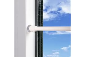 GDEVKHN 2 Stücke Klemmstange Für Gardinen, Spannstange Ohne Bohren, Gardinenstange Ausziehbar Teleskopstange Zum Klemmen, für Vorhänge Schränke DIY-Regal - Weiß (80-120CM)