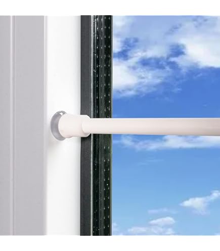Lot De 2 Tringles à Rideaux Extensibles Sans Perçage - 80 à 110 Cm, Diamètre 13 Mm, Avec Ventouses Et Vis