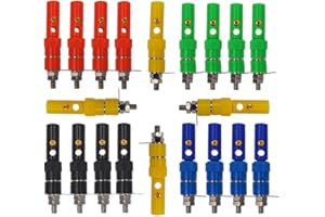 Senven 40pcs Conector Banana, Kit Adaptador de Terminal Banana de 4 mm, Kit Terminal de Conector Banana, Kit Conector Hembra Panel Banana - 5 Colores (20 Macho + 20 Hembra)