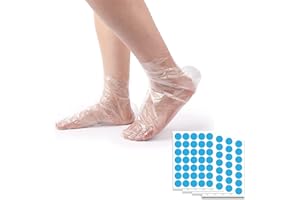 Xerteam Lot de 200 chaussons jetables en plastique transparent, doublure de bain en paraffine pouvant être utilisée pour la pédicure des pieds, le traitement de la cire au spa, le sac de protection