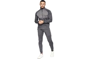 Duck and Cover - Mens Essential Full Tracksuit Sets - Full Zip Through Track Hoodie - Tricot Bottoms with Drawstring