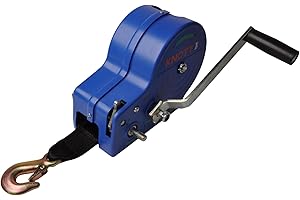 Verricello manuale KNOTT, 2 velocità, 1150 kg, cinghia per verricello 7 m con gancio