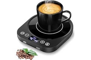 MQFORU Scaldatazze con 9 Impostazioni Temperatura, 36W Scaldacaffè con Timer 9 ore, Scalda Candele con Spegnimento Automatico di 4 ore, Scalda Bevande per Caffè, Tè, Latte, Candela