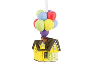 Hallmark Carls' Balloon House Keepsake Hanging Ornament, Disney Tree Decoration, UP, Yellow, Green, Red