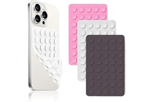 Vilbocr 3 stycken mobiltelefonhållare sugkopp, dubbelsidig sugkopp, silikon mobilskal, handsfree, halkfri, för s