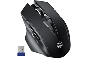 INPHIC - Ratón inalámbrico ergonómico Recargable de 2,4 G, con nanorreceptor USB para Ordenador portátil, de sobremesa, MacBo